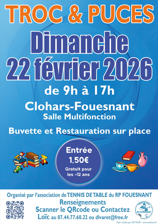 OUVERTURE DES INSCRIPTIONS - TROC ET PUCES DU CLUB