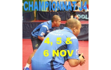 RÉSULTATS CHAMPIONNAT J4 : 4, 5 &amp; 6 NOVEMBRE